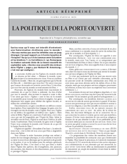 La politique de la porte ouverte